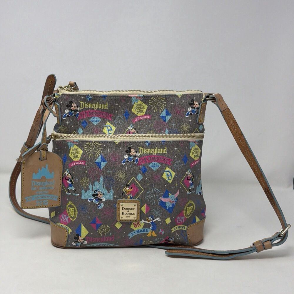 Disney Dooney & Bourke 2015 Disneyland Half Marathon 10th Crossbody Bag